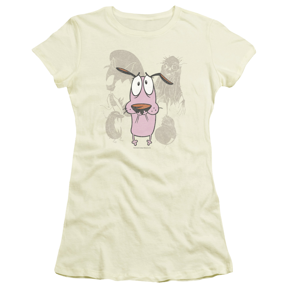 Courage Monsters - Juniors T-Shirt Juniors T-Shirt Courage the Cowardly Dog   