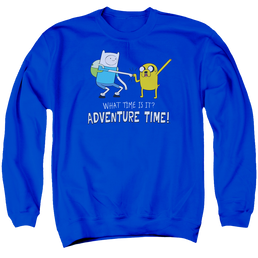 Adventure Time Fist Bump - Men's Crewneck Sweatshirt Men's Crewneck Sweatshirt Adventure Time   