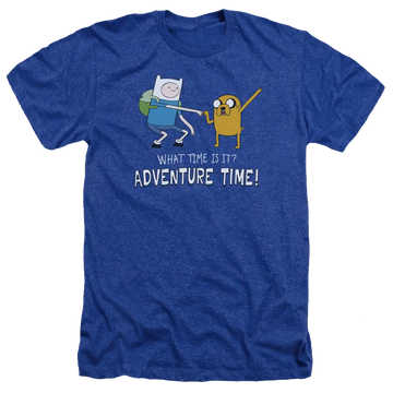 Royal men's heather t-shirt with Adventure Time Fist Bump graphic