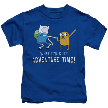 Royal kid's t-shirt for ages 4 to 7 with Adventure Time Fist Bump graphic