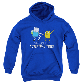 Royal youth hoodie for ages 8 to 12 with Adventure Time Fist Bump graphic