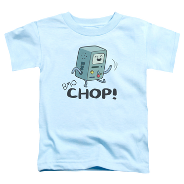 Light blue toddler t-shirt with Adventure Time Bmo Chop graphic
