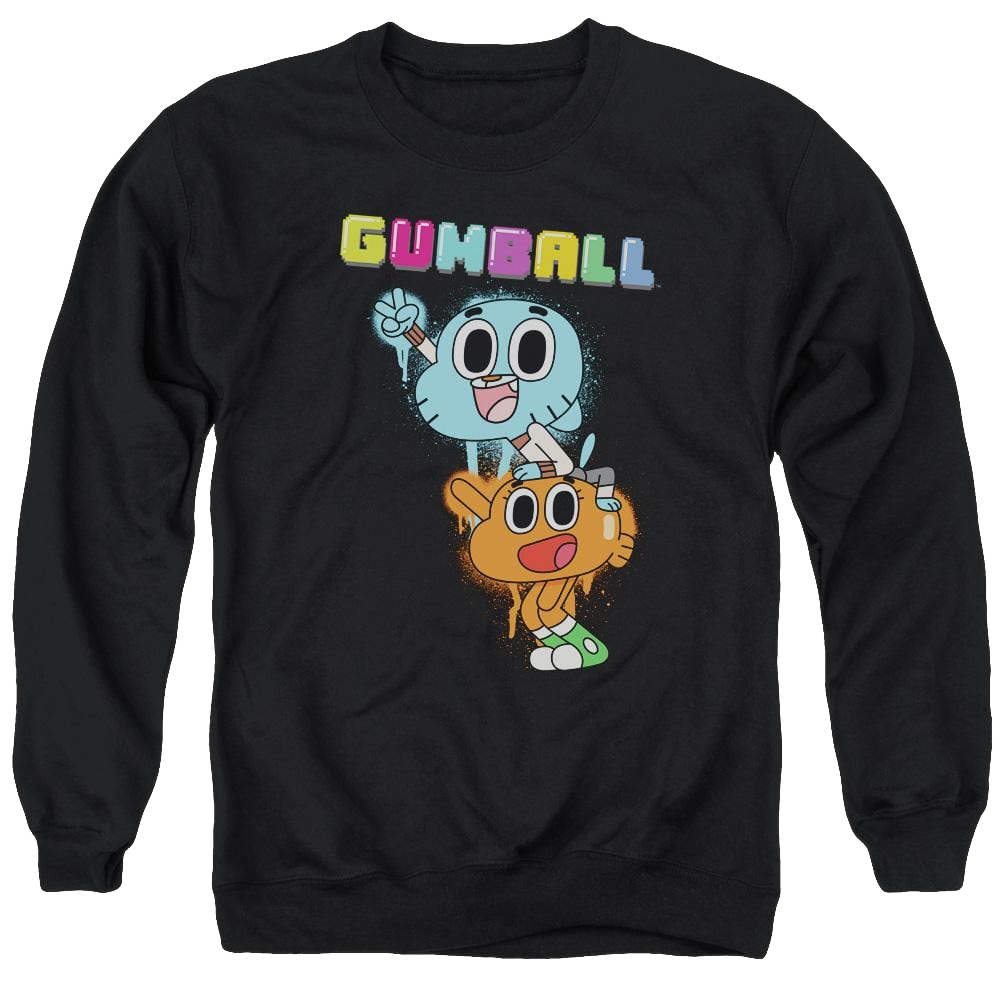 The Amazing World Of Gumball Gumball Spray Men's Crewneck Sweatshirt Men's Crewneck Sweatshirt The Amazing World Of Gumball   