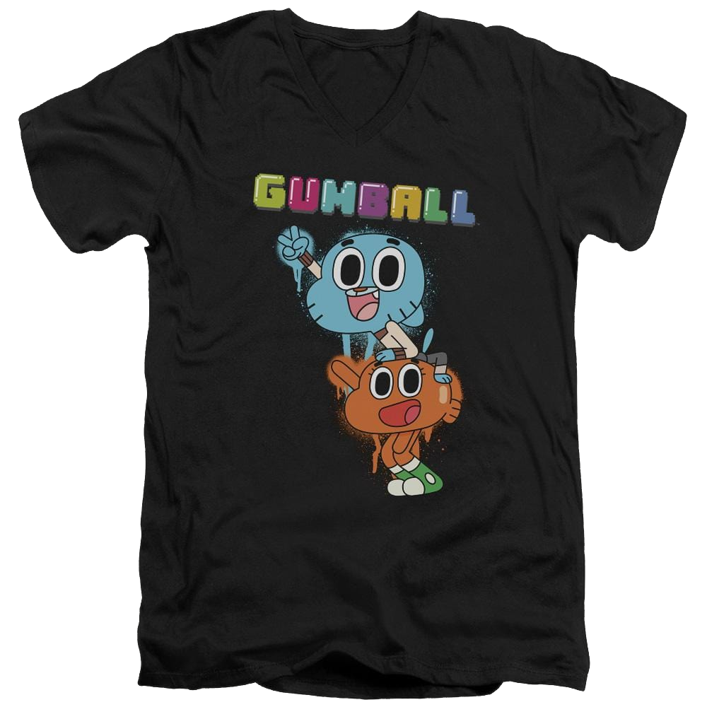 The Amazing World Of Gumball Gumball Spray Men's V-Neck T-Shirt Men's V-Neck T-Shirt The Amazing World Of Gumball   
