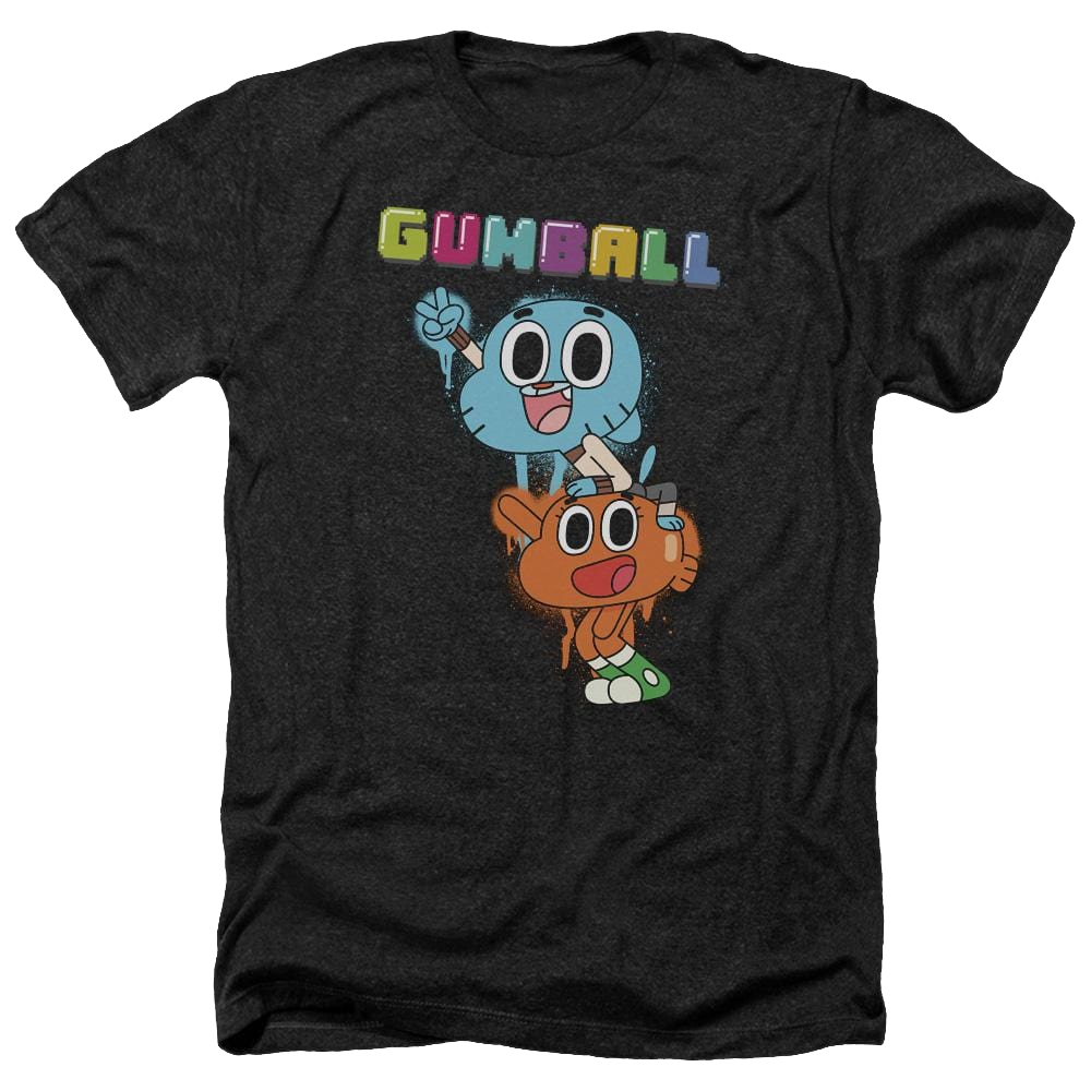 The Amazing World Of Gumball Gumball Spray Men's Heather T-Shirt Men's Heather T-Shirt The Amazing World Of Gumball   