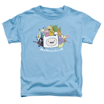 Carolina blue toddler t-shirt with Adventure Time Mathematical graphic