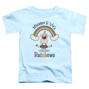 Light blue toddler t-shirt with Uncle Grandpa Lifes Rainbows graphic