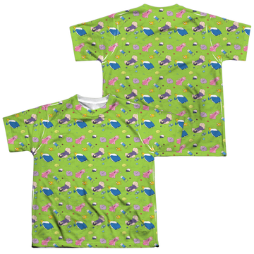 Adventure Time Green Fields youth all-over print t-shirt for ages 8 to 12