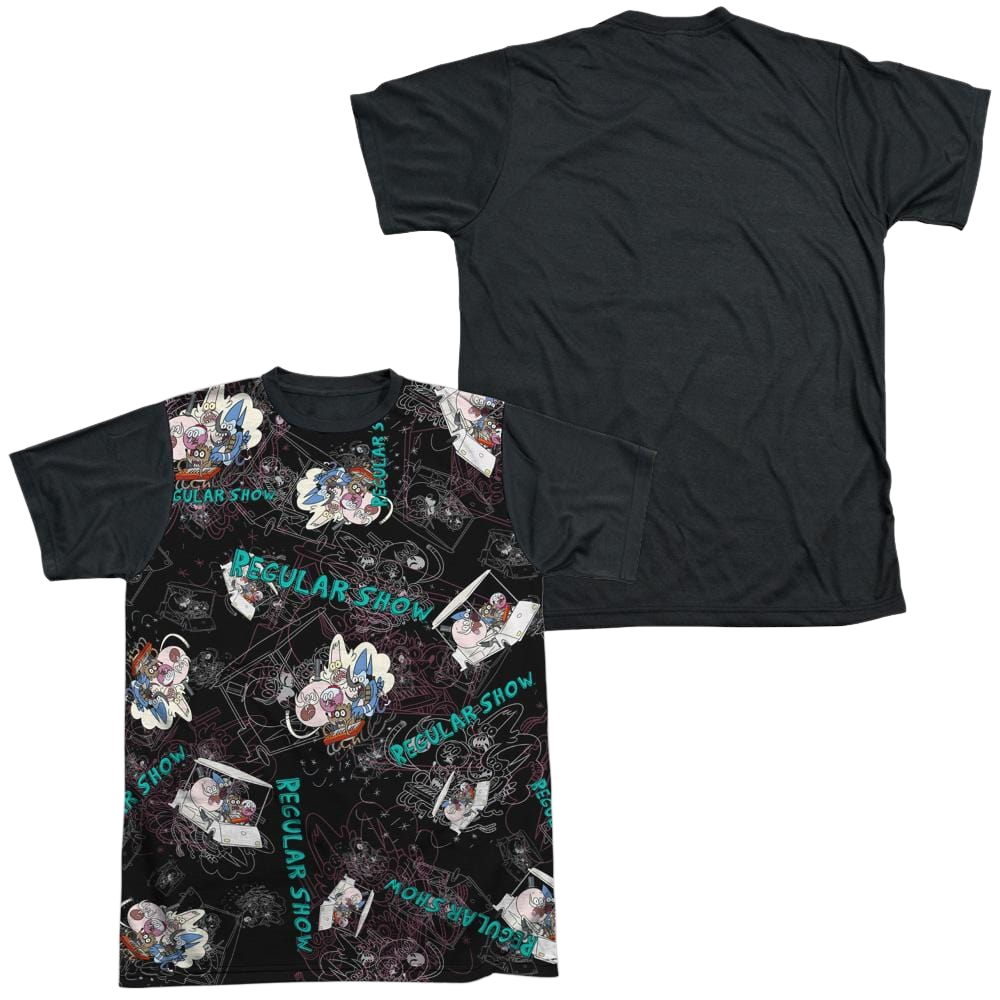Regular Show Golf Cart Ride Men's Black Back T-Shirt Men's Black Back T-Shirt The Regular Show   