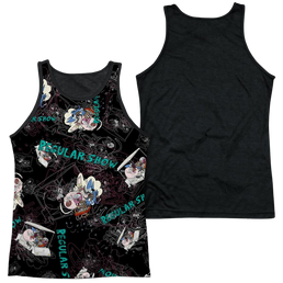 Regular Show Golf Cart Ride Men's Black Back Tank Men's Black Back Tank The Regular Show   