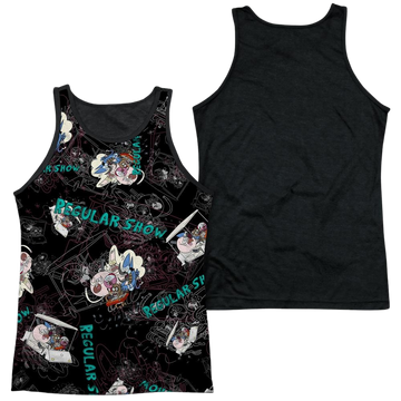 Regular Show Golf Cart Ride Men's Black Back Tank Men's Black Back Tank The Regular Show   