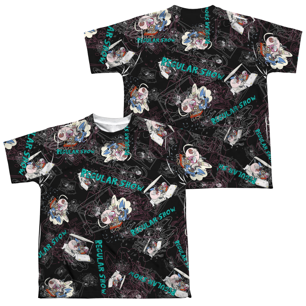 Regular Show, The Golf Cart Ride (F/B) - Youth All-Over Print T-Shirt Youth All-Over Print T-Shirt (Ages 8-12) The Regular Show   