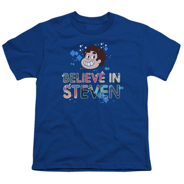 Royal youth t-shirt for ages 8 to 12 with Steven Universe Believe graphic