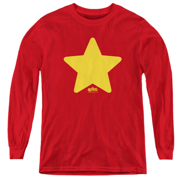 Red youth long sleeve t-shirt with Steven Universe Star graphic