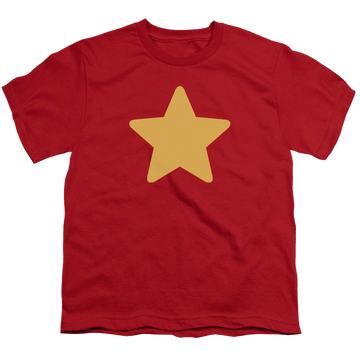 Red youth t-shirt for ages 8 to 12 with Steven Universe Star graphic