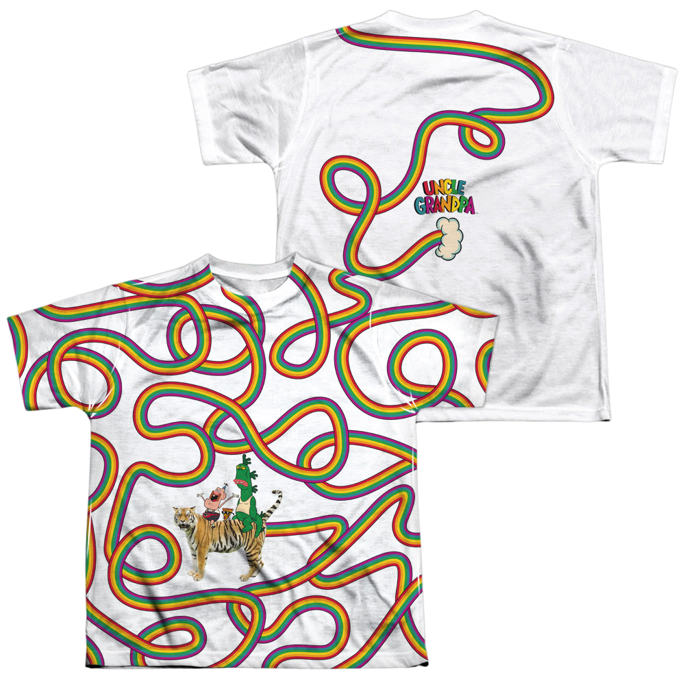Uncle Grandpa Rainbows (Front/Back Print) - Youth All-Over Print T-Shirt Youth All-Over Print T-Shirt (Ages 8-12) Uncle Grandpa   
