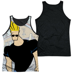 Johnny Bravo Hanging Out Men's Black Back Tank Men's Black Back Tank Johnny Bravo   