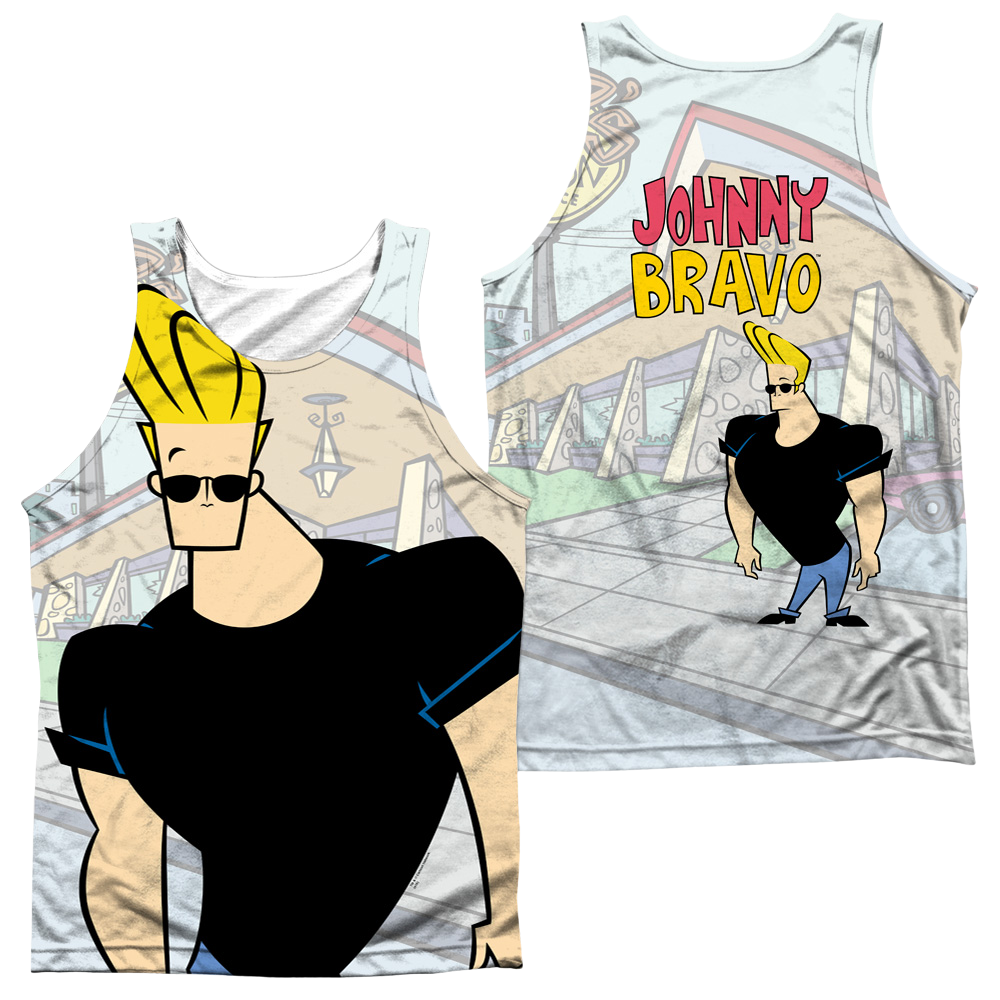 Johnny Bravo Hanging Out Men's All Over Print Tank Men's All Over Print Tank Johnny Bravo   
