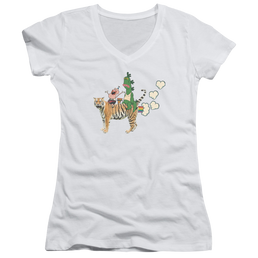 Uncle Grandpa Fart Hearts Juniors V-Neck T-Shirt Juniors V-Neck T-Shirt Uncle Grandpa   