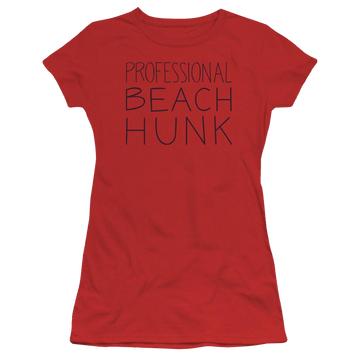 Red juniors t-shirt with Steven Universe Beach Hunk graphic