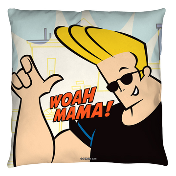 Johnny Bravo Woah Mama throw pillow