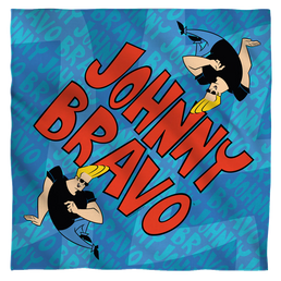 Johnny Bravo - Logo Repeat Bandana Bandanas Johnny Bravo   