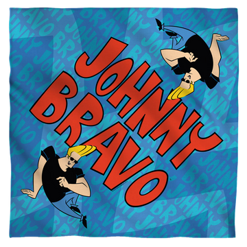 Johnny Bravo Logo Repeat bandana