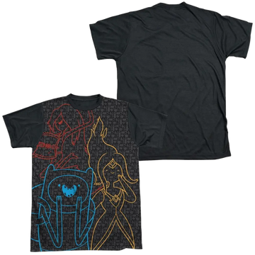Adventure Time Adventure Trio - Men's Black Back T-Shirt Adventure Time