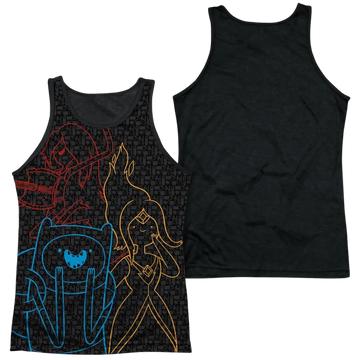 Adventure Time Adventure Trio Men's Black Back Tank Adventure Time