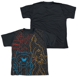 Adventure Time Adventure Trio - Youth Black Back T-Shirt Youth Black Back T-Shirt (Ages 8-12) Adventure Time   