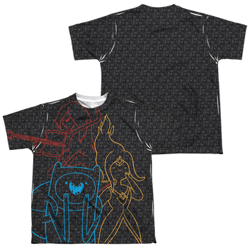 Adventure Time Adventure Trio youth all-over print t-shirt for ages 8 to 12