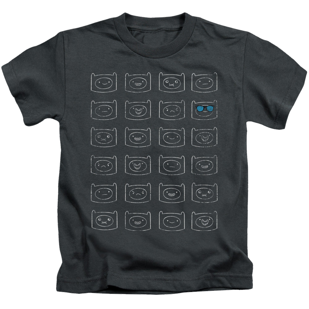 Adventure Time Finn Faces - Kid's T-Shirt Kid's T-Shirt (Ages 4-7) Adventure Time   