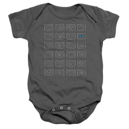 Adventure Time Finn Faces - Baby Bodysuit Baby Bodysuit Adventure Time   