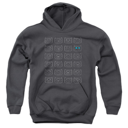 Adventure Time Finn Faces - Youth Hoodie Youth Hoodie (Ages 8-12) Adventure Time   