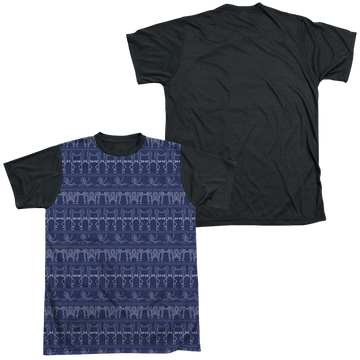 Regular Show Rs Pattern men's black back t-shirt