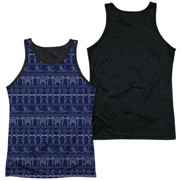 Regular Show Rs Pattern men's black back tank