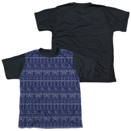 Regular Show, The Rs Pattern - Youth Black Back T-Shirt Youth Black Back T-Shirt (Ages 8-12) The Regular Show   
