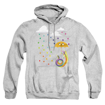 Athletic heather pullover hoodie with Adventure Time Lady In The Rain graphic