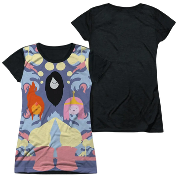 Adventure Time Pb, Fp & Marceline - Juniors Black Back T-Shirt Adventure Time