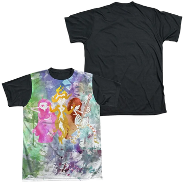 Adventure Time Three Ladies men's black back t-shirt