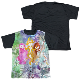 Adventure Time Three Ladies - Youth Black Back T-Shirt Youth Black Back T-Shirt (Ages 8-12) Adventure Time   