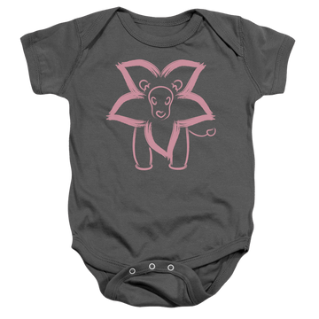 Charcoal baby bodysuit with Steven Universe Lion graphic