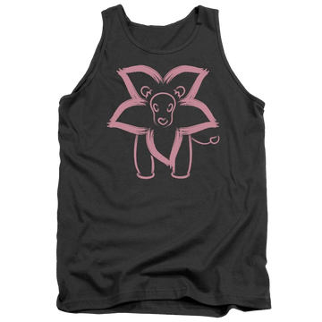 Charcoal men's tank with Steven Universe Lion graphic