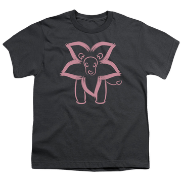 Charcoal youth t-shirt for ages 8 to 12 with Steven Universe Lion graphic