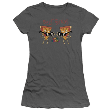 Charcoal juniors t-shirt with Uncle Grandpa Bezt Frends graphic
