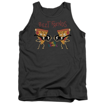 Charcoal men's tank with Uncle Grandpa Bezt Frends graphic