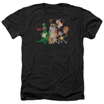 Charcoal men's heather t-shirt with Uncle Grandpa Group graphic