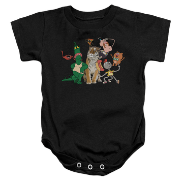 Black baby bodysuit with Uncle Grandpa Group graphic