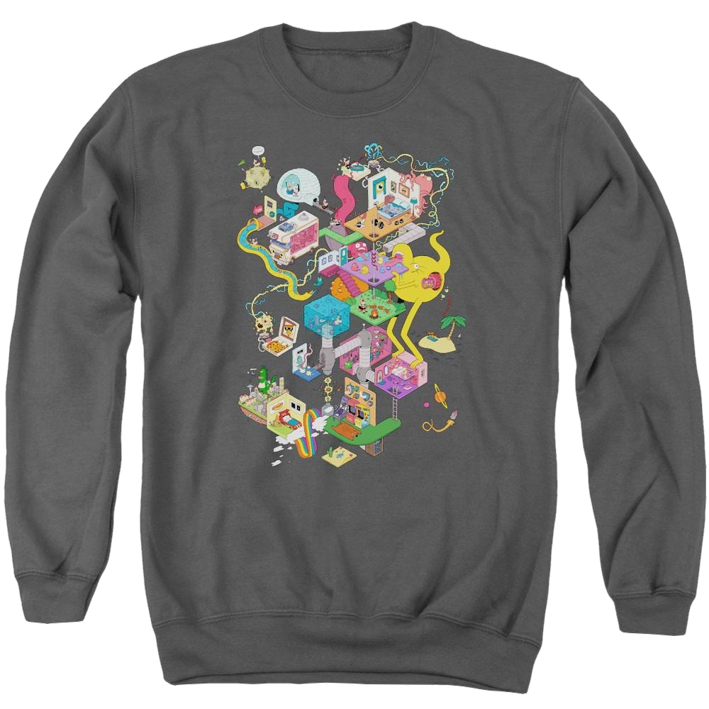 Uncle Grandpa Inside The Rv Men's Crewneck Sweatshirt Men's Crewneck Sweatshirt Uncle Grandpa   