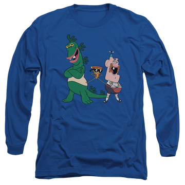 Royal men's long sleeve t-shirt with Uncle Grandpa The Guys graphic